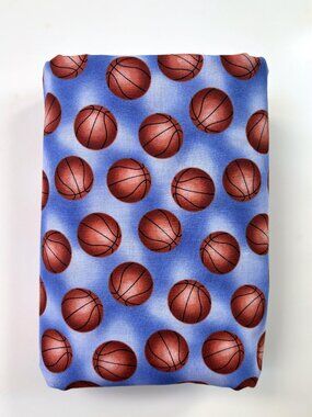Blue Basketballs Fabric Hancock Fabrics Cotton 2 7/8 Yds 44" Wide